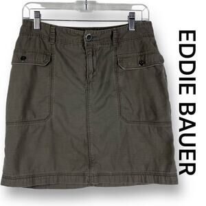 Eddie Bauer Cargo Skirt Mini Brown Womens Size 2